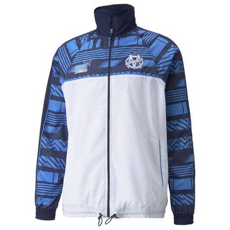 Marseille Track Jacke FtblHeritage Weiß Navy unisportstore at