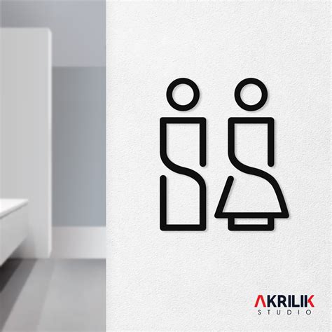 Jual Signage Toilet Akrilik Acrylic Icon Sign Label Restroom Timbul