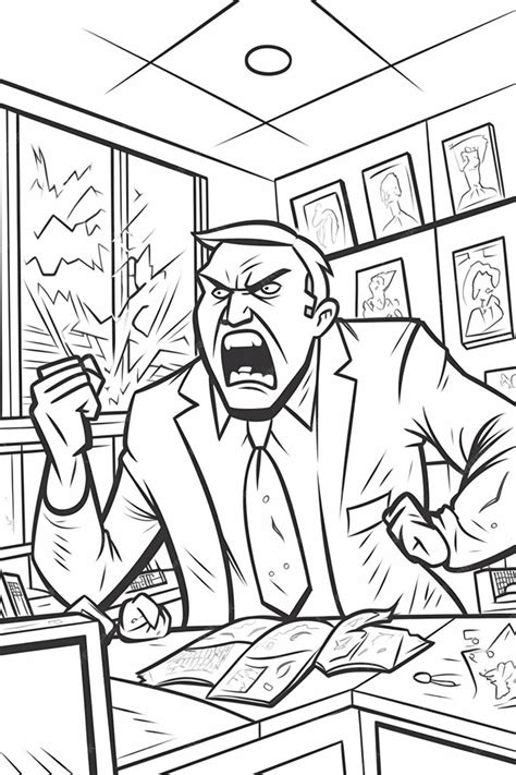 Premium Ai Image A Cartoon Drawing Of A Man In A Suit Yelling At A