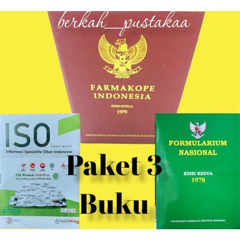 Jual Paket Buku Farmasi Farmakope Edisi Formularium Edisi Kedua Iso