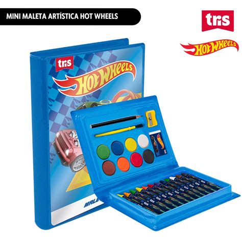 Mini Maleta Art Stica Estojo Pe As Hot Wheels Tris Shopee Brasil