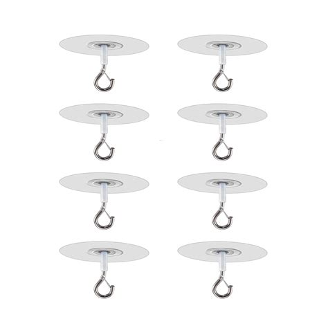 8pcs Self Adhesive Ceiling Hooks Heavy Duty Ceiling Hooks Ultra