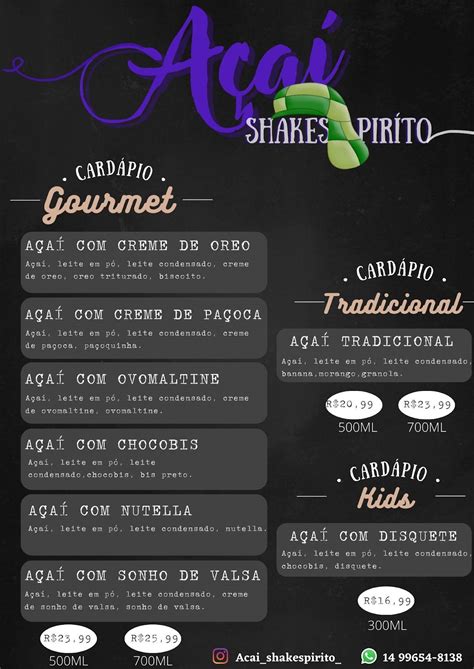 Menu Em A A E Burger Shakespirito Delivery Pub Bar Mar Lia