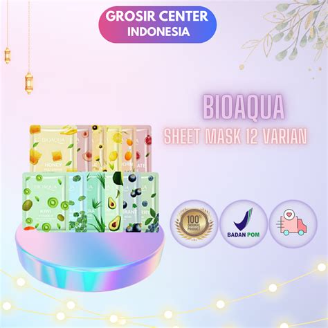 BIOAQUA RESMI Sheet Mask Bioaqua 12 Pcs Viral Tiktok Sheet Mask