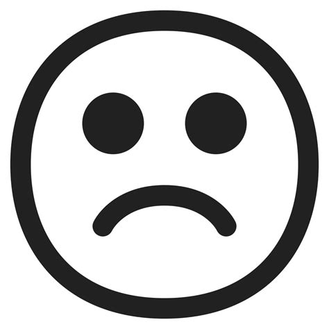 Frowning Face Icon Fluentui Emoji Mono Iconpack Microsoft