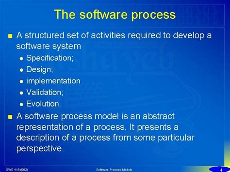 Software Process Models The Slides And The Material