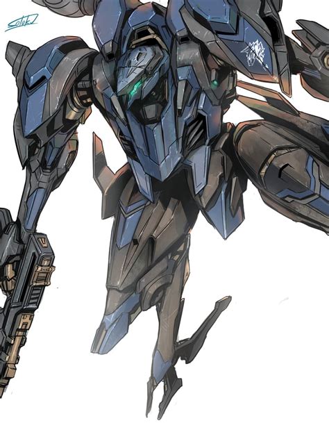 V Iv Rusty And Steel Haze Armored Core And 1 More Drawn By Solokov