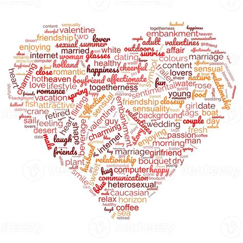 Nuage De Mots Damour Illustration De Typographie Isolée Sur Fond Blanc