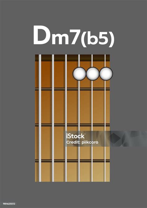 Chord Diagram Tab Tabulation Finger Chart Basic Guitar Chords Chord Dm7 Stock Illustration