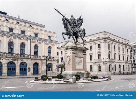 Statue of El Cid in Burgos, Spain Editorial Photography - Image of home, color: 52493377