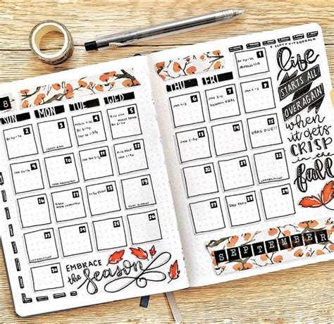 September Calendar Themes