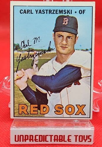 Carl Yastrzemski Topps Baseball Boston Red Sox Vintage Read