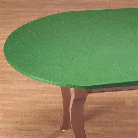 Felt Game Table Cover, Elastic Casino-Style Cover Green