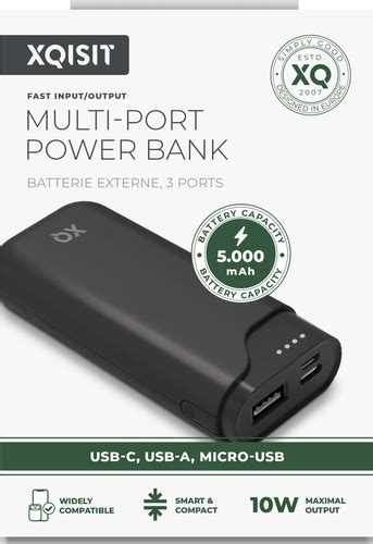 Xqisit Np Premium Powerbank Mah Noir Xqpowernp A Blk