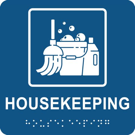 Housekeeping Square Sign With Braille Claim Your Discount