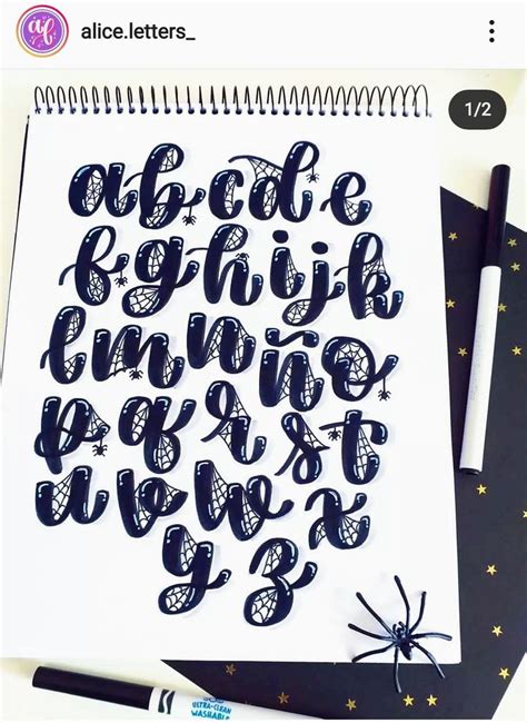 Abecedario Halloween Lettering Tutorial De Letras Letras Bonitas Y