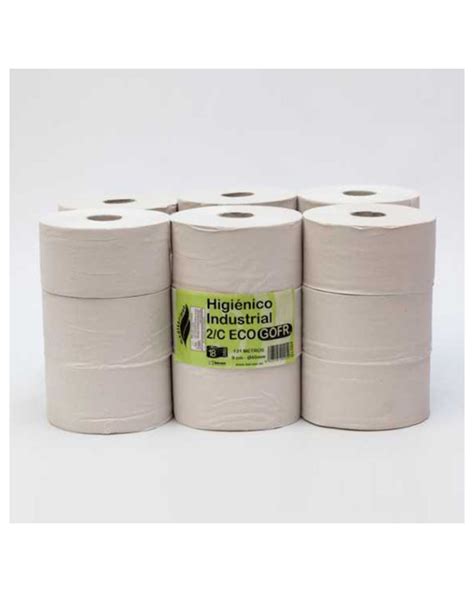 Pack Rollo Papel Higienico Individual 2 Capas Eco 400 Gr Gofrado 18