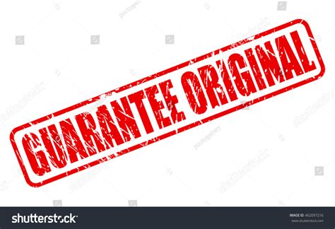 Guarantee Original Red Stamp Text On White Royalty Free Stock Vector