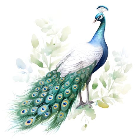 Premium Ai Image Beautiful White Peacocks Feather Clipart Illustration