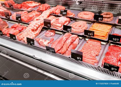 Meat At Display At The Butchery. Royalty-Free Stock Photo ...