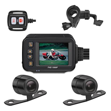 Se Motorcycle Dash Cam Front Rear Camera Inch Display Motorbike