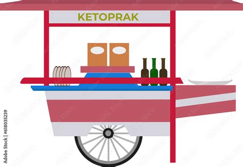 Gerobak Ketoprak Traditional Indonesian Ketoprak Cart For Street Food