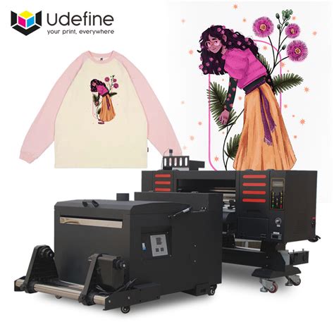 Udefine Cmykw A2 Size Heat Transfer Film Dtf Cloth Printer DIY Custom