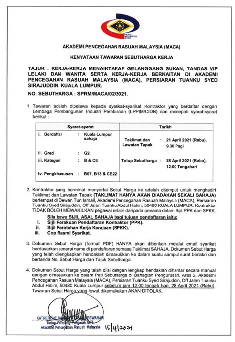 Contoh Surat Tawaran Kerja Kepada Kontraktor Jkr Muallim Jkr Muallim
