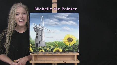 Sunflower Windmill Exclusive Paintings For Patreons Step By Step