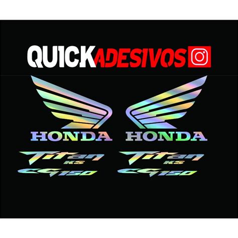 kit adesivo camaleão holografico para honda titan 150 ks es esd