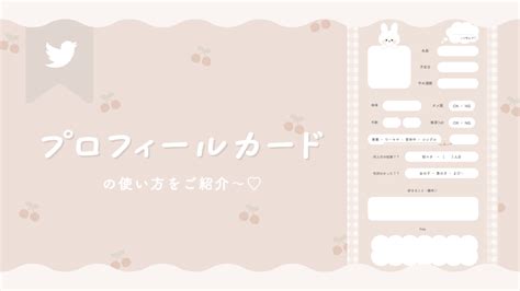 【twitter】プロフィールカードの使い方 プロフィール カード 写真 文字