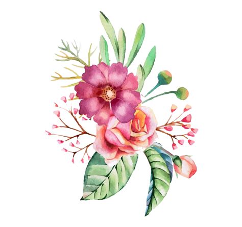 Watercolor Flowers Png Clipart Best Flower Site