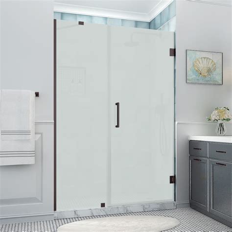 Aston Belmore Xl 53 25 54 25 X 80 Frameless Hinged Shower Door