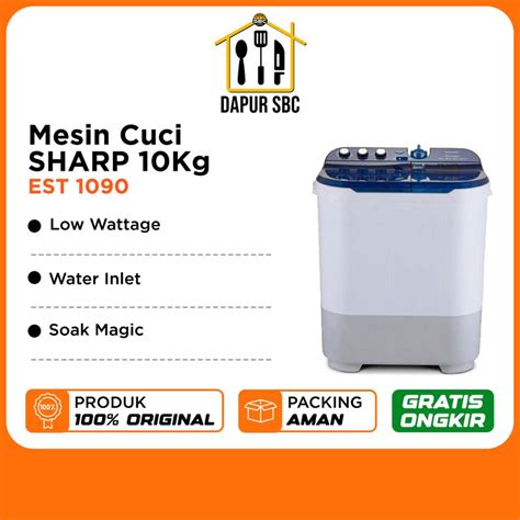 Jual Mesin Cuci Sharp Tabung Est Kapasitas Kg Shopee Indonesia