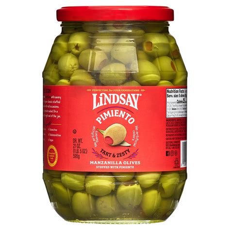 Lindsay Pimiento Stuffed Manzanilla Olives 21 Oz Walmart