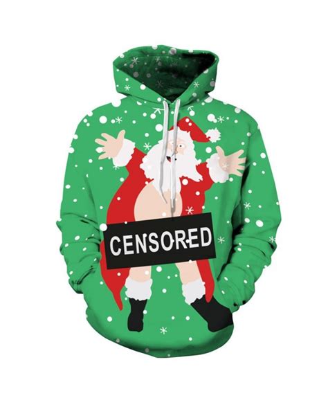 Santa Unicorn Print Fun 3d Christmas Series Sweatshirt Christmas