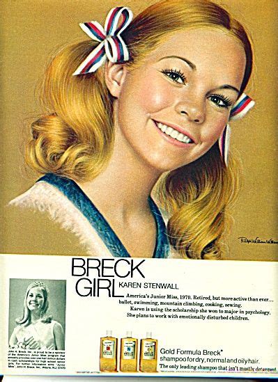 1971 Breck Girl Karen Stenwell Breck Shampoo ~ Hair Care At Miss Pack Ratz Breck Shampoo