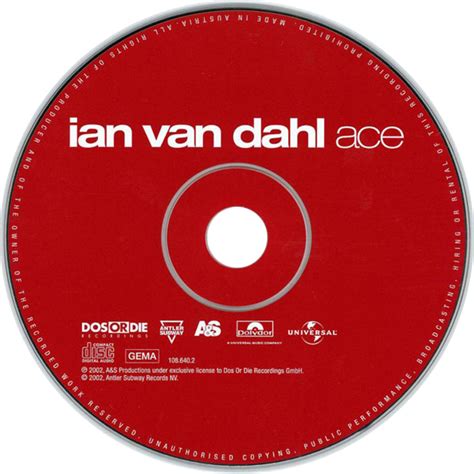 Carátula Cd de Ian Van Dahl Ace Alemania Portada