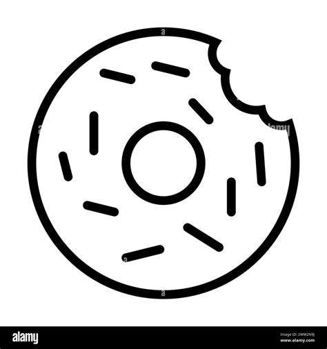 Black Vector Donut Icon On White Background Stock Vector Image Art