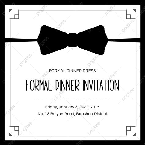 Official Dinner Invitation Card Template