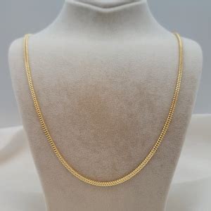 14K Solid Gold Franco Chain Necklace Real 14K Yellow Gold Franco Chain