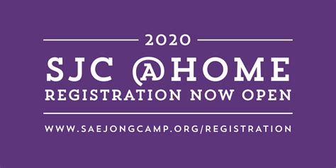 Sjchome 2020 Register Now Sae Jong Camp