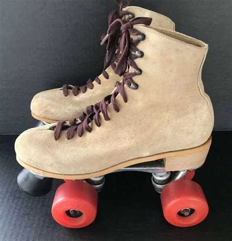 Vintage Riedell Jogger Sure Grip Tan Suede Roller Skates Unisex Size B