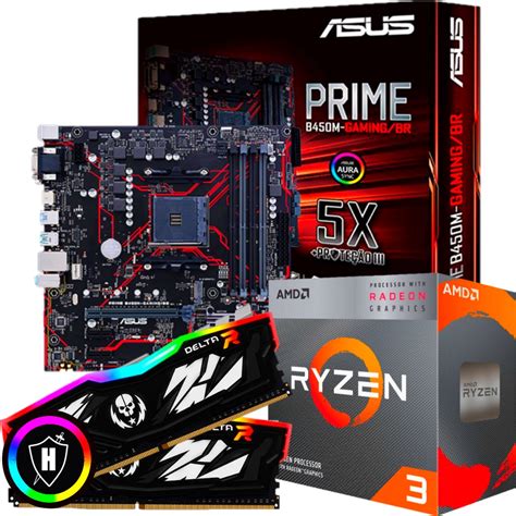 Kit Upgrade Gamer Ryzen 3 3200g B450m Placa Video 2gb 16gb Ram Shopee Brasil