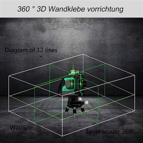 Kruislijnlaser Groen D Laserlijn X Zelfnivellerend