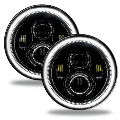 Oracle Lighting 7 High Powered Led Headlights Pair Black Bezel