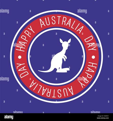 Happy Australia Day Label Stock Vector Image And Art Alamy