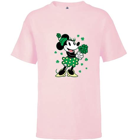 Disney Minnie Mouse Shamrock Bouquet St Patricks Day Retro Short