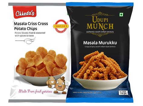 Chheda S Combo Pack Masala Potato Cris Cross Chips G Masala