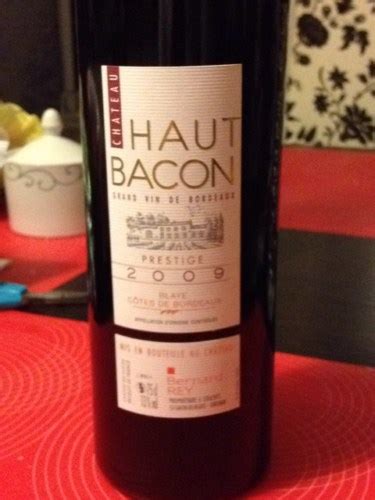 2009 Château Haut Bacon Prestige Blaye Côtes de Bordeaux Vivino US